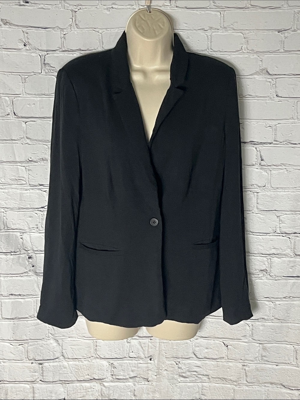 Old Navy Black Single-Button Notch Lapel Blazer